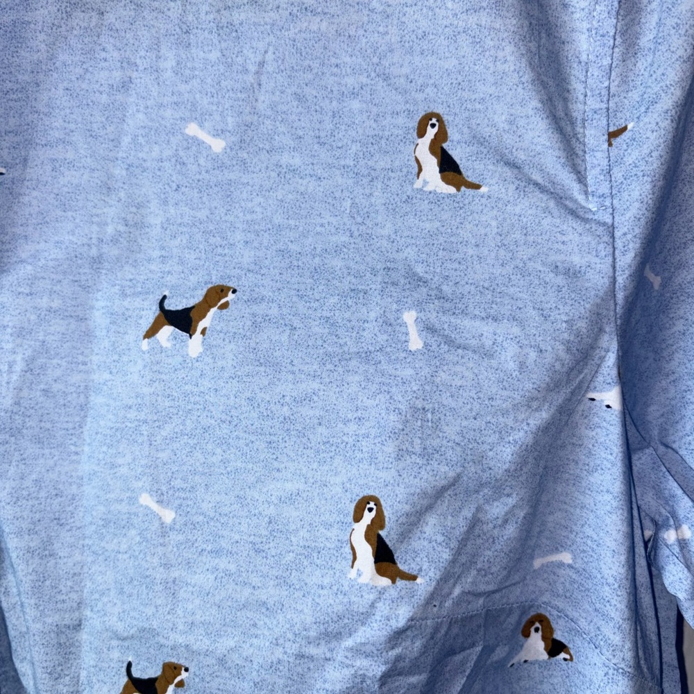 NWT Talbots Modern Classic Shirt Fetching Beagle Dog Print Size Small - Picture 4 of 7